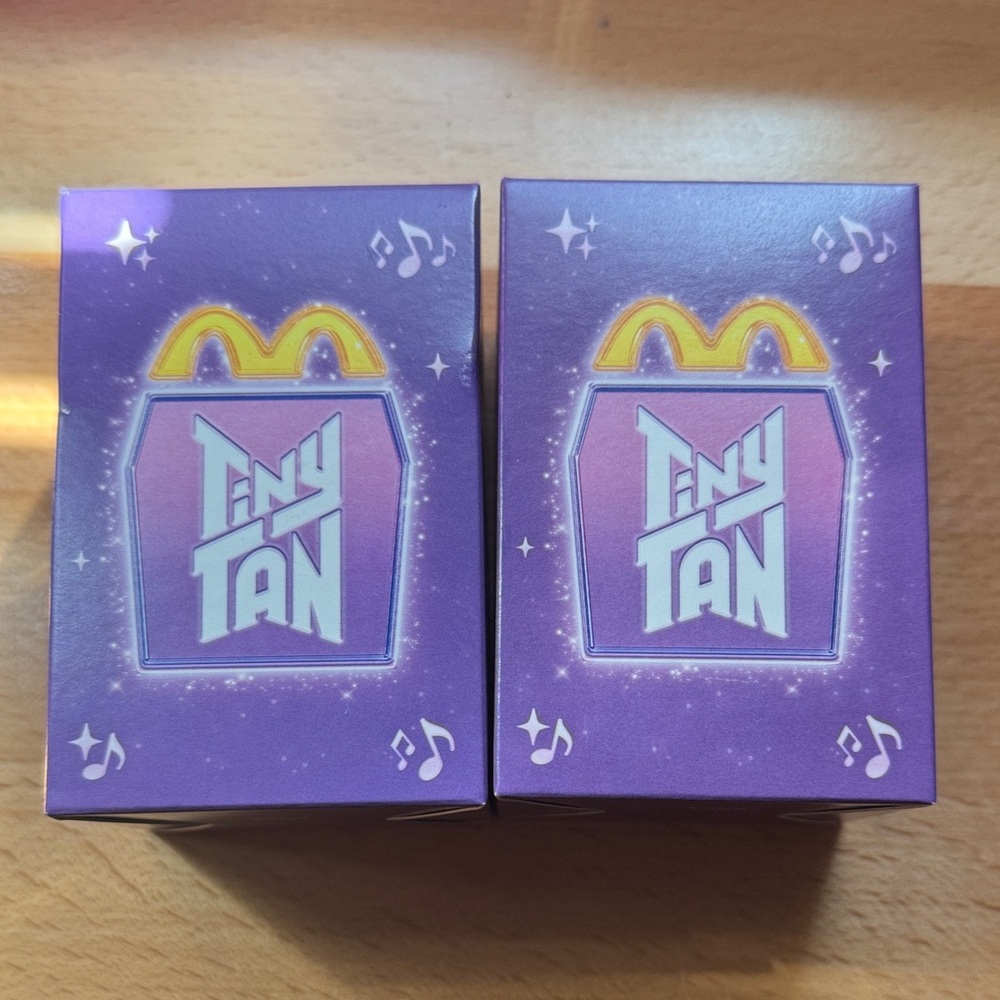 Tiny Tan Purple and Yellow Box